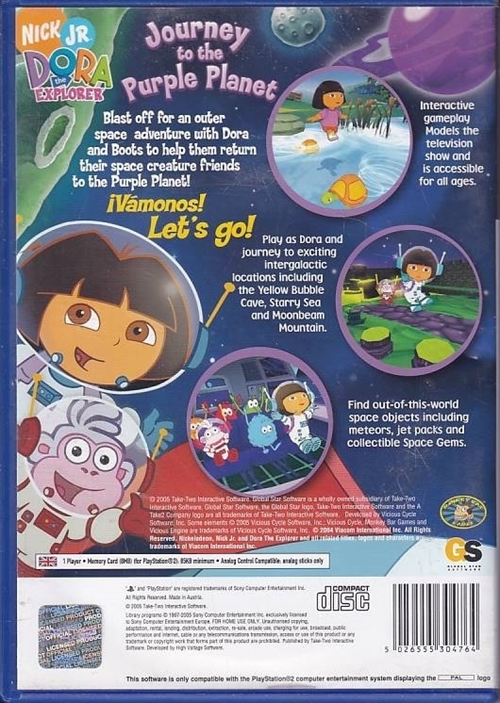 Dora the Explorer Journey to the Purple Planet - PS2 (B Grade) (Genbrug)